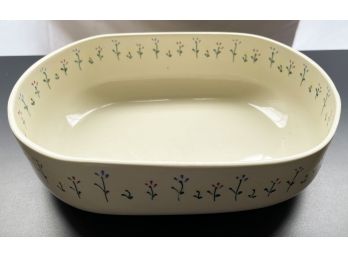 Hearthstone Oval Delicate Flower Design Baking Dish