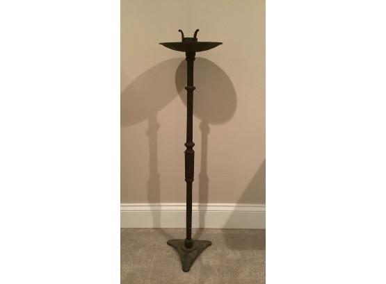 35 Inch Floor Standing Wrought Iron Candle Holder
