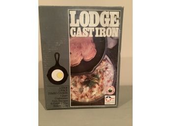 New In Box Lodge Cast Iron 2 Piece Combo Cooker