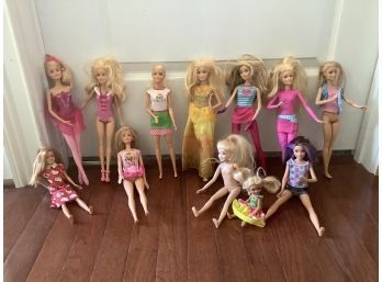 Lot Of Barbies As Pictured With Basket
