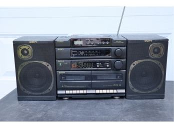 Sony CFD-460 CD Radio Casette - Corder Boombox With Detachable Speakers Works!