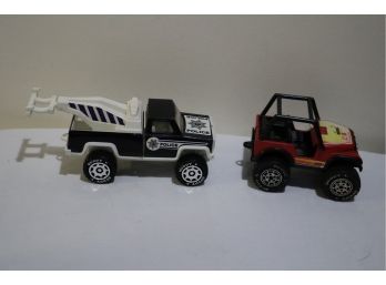 1979 Buddy L Diecast Police Tow Truck And 1979 Buddy L Diecast Jeep