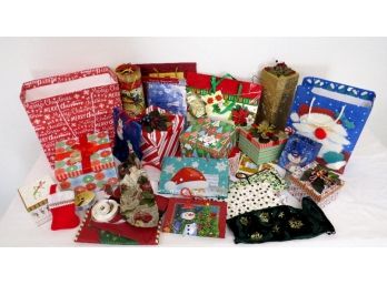 Holiday Gift Wrapping Supplies- Bags- Boxes- Ribbon