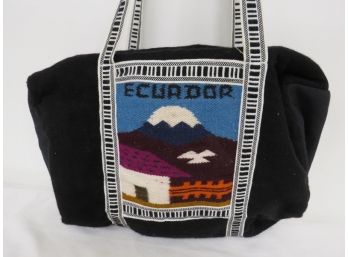 Wool Bag With Shoulder Strap Hand Crafted In Ecuador