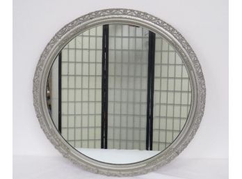 Antique Silvered Oak Finish Decorative Mirror 32' Diameter