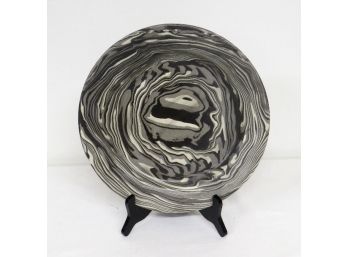 Beautiful Swirl Pattern Dish Made For Bloomingdales, By D And G Designs, Deruta Italy