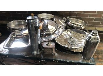 Huge Lot Of Silver Plate