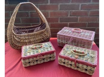 Sewing Boxes And Basket