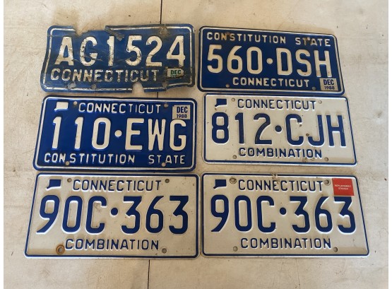 Group Of Classic CT License PLates