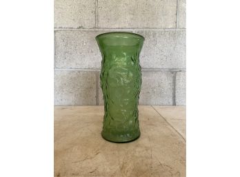 Green Colored Depression Glass Vase
