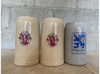 Collectible Becks And Lowenbrau Beer Steins