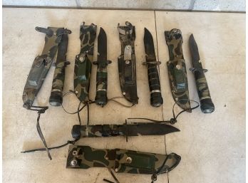 Group Of Nomad United Survival Knives