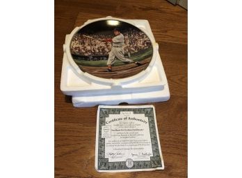 Stan Musial Collectible Baseball Plate With COA