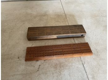2 Wooden Cribbage Boards