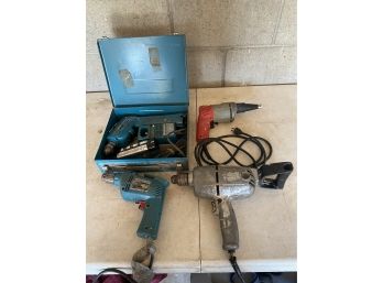 Group Of Electric Power Drills