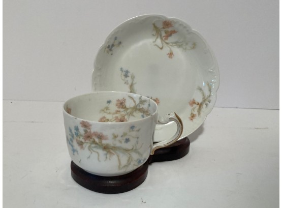 Antique  Haviland And Co French Limoges Cup And Saucer
