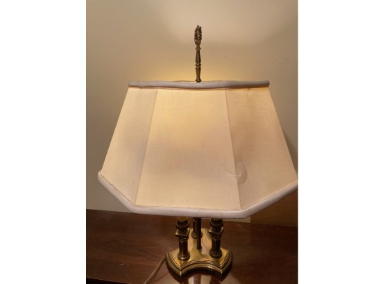 Vintage (1950's) Table Lamp With Silk Shade