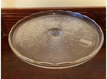 Vintage Indiana Glass Footed Cake Stand