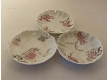 Antique Assorted Lot French Limoges Butter Pats (3)