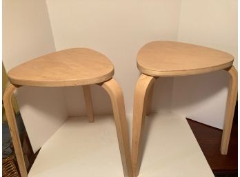 Pair Of Ikea Unfinished End Tables