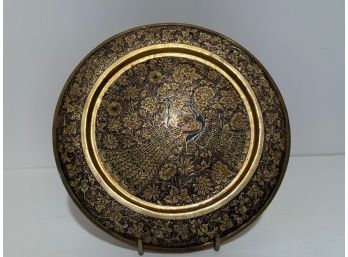 Vintage Beautifully Decorated Brass Plate