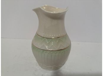 Vintage Irish Belleek Green Colonial Vase