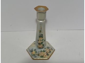 Vintage French Limoges Artist Signed Wm Guerin And Co Hand Painted Candlestick Holder (1900-1932)