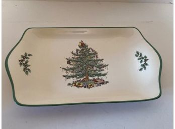Vintage Spode Christmas Tree Square Sandwich Plate