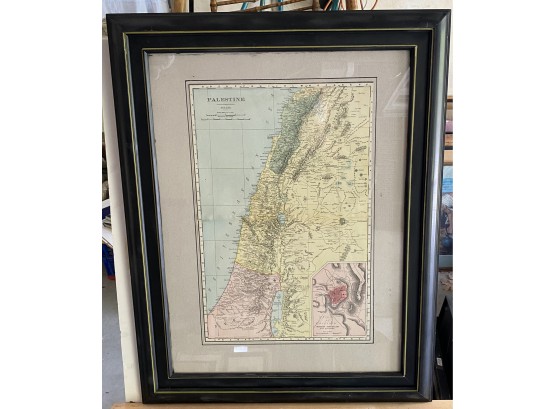 Framed Palestine 1898 Map