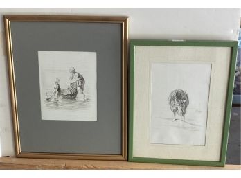Two Framed Prints By Johannes Heinrich