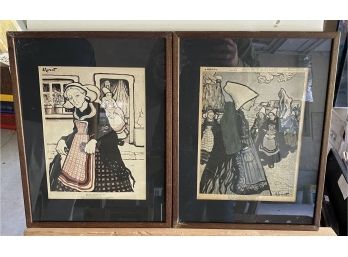 Two Framed Prints By Evelio Torent