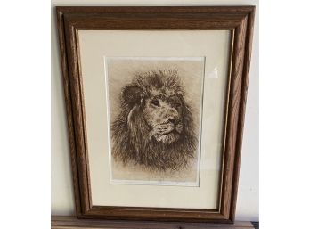 Framed Etching Pencil Signed Clement Benoit