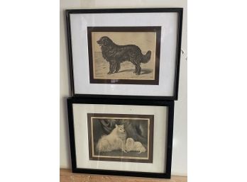 Two Framed Dog Prints