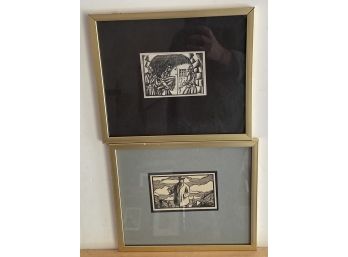 Two French Woodblock Prints
