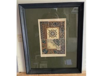 Framed Colored Lithograph