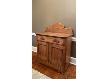 An Antique  Pine Wash Stand/cabinet