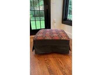 Ultra Suede Ottoman With Custom Made Slip Cover
