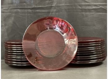 Vintage 23 Ruby Red Dessert Plates