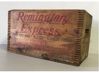 Vintage Remington 16 Gauge Ammo Crate With Dovetailed Corners