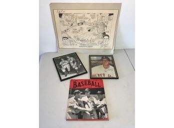 Baseball Memorabilia Collection Including Signed Photographs From The Boston Red Sox & Atlanta Braves