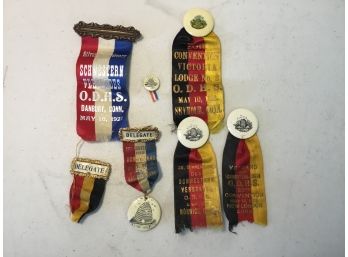 1910s 1920s German Verband Convention Ribbon & Pin Collection From Connecticut