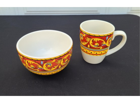 Tuscan Table Mug And Matching Bowl