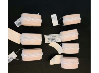 7 Porcelain Rope Twist Napkin Rings, New W Tags