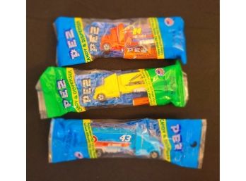 Vintage Nascar Pez Truck Haulers, Lot Of 3, All New In Package