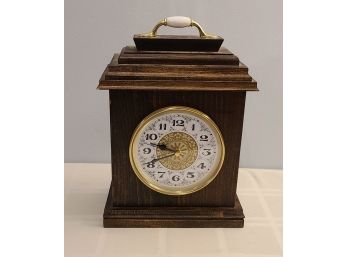 Handmade Wooden Clock W Hidden Storage In The Back