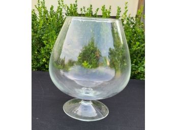 Large Clear Glass Goblet, No Chips