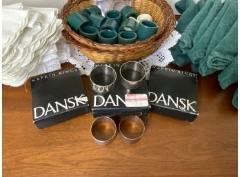 Dansk Napkin Rings And Cloth Napkins