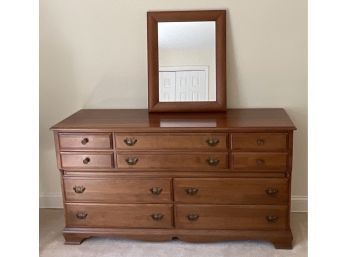 Maple Dresser And Mirror