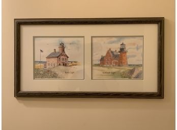 Two Lighthouses Framed