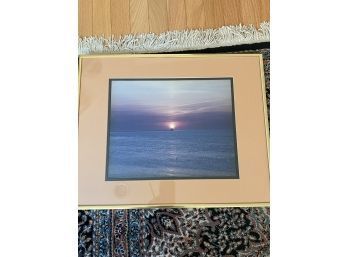 Framed & Matted Sunset Photo 1' 8 1/2' X 1' 4 1/2'